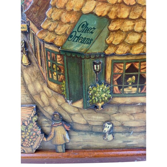 Vintage Anton Pieck Box Purse With Lucite Handle & New Orleans Scene - Picture 4 of 11